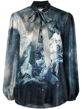 Roberto Cavalli Blusa con stampa grafica