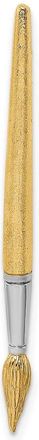 Diamond2Deal 14k Yellow Gold and White Rhodium 3-D Water Paint Brush Charm Pendant
