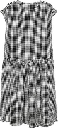 Apuntob Womens Checked Cotton Midi Dress