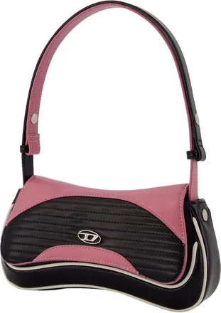 Diesel Womens Play Shoulder Bag - Diesel Synthetic Leather Black Faux_leather Shoulder-Hobo-Bags