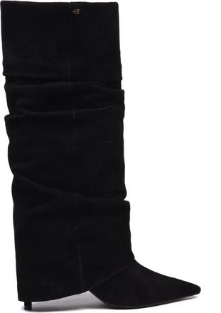Baldinini Puntige Stiletto Laars - Dames - Laarzen met Hak - Zwart - 41 EU - Leer - Schoenen