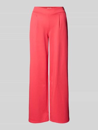 Ichi Wide Leg Stoffhose mit Bundfalten Modell KATE Long in Pink, Gr&ouml;&szlig;e XXL