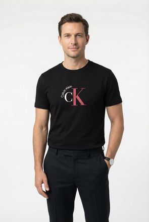 Calvin Klein Jeans T-Shirt CALVIN KLEIN JEANS, Herren, Gr. XXL, schwarz, Web, Obermaterial: 100% Baumwolle, unifarben, regular fit normal, Rundhals, eingesetzt abgestepp