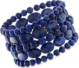 Ross-Simons Lapis Jewelry Set: 5 Bead Stretch Bracelets