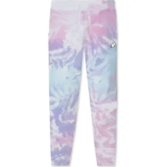 Dalix Mens Ghost Tie Dye Fleece Jogger Pant in Cotton Candy at Nordstrom, Size Large