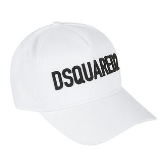 Dsquared2 Caps, female, White, Size: ONE SIZE Gabardine Baseball Cap
