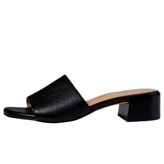 Cole Haan Calli Single Band Block Heel Sandal Black W31483-BLK Womens