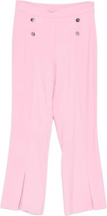 Simona Corsellini Wijde Broek - Dames - Vrijetijds broeken - Roze - S - Broeken