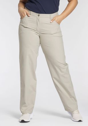 KjBrand 5-Pocket-Hose KJBRAND Babsie Mikro, Damen, Gr. 42, N-Gr, beige, Web, Obermaterial: 60% Baumwolle, 37% Polyamid, 3% Elasthan, figurumspielend lang, Hos