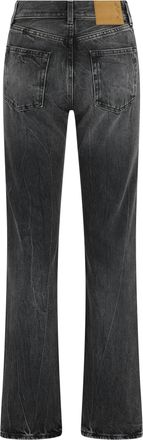 Haikure Womens Straight Jeans Black Organic Cotton Straight-Leg