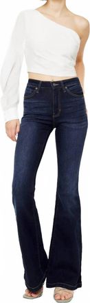 Kancan Roel High Rise Super Flare Jeans In Blue