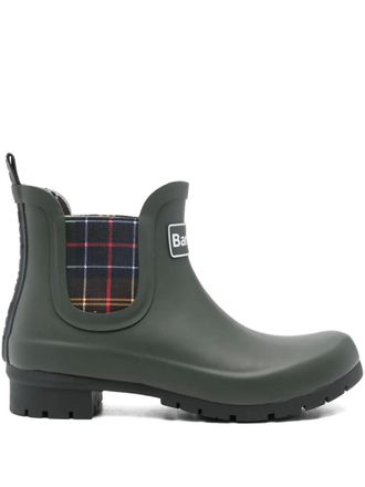 Barbour Stivali da pioggia Kingham tartan - Verde