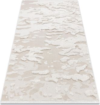 RugsX Rugsx - Alfombra Eco Sisal Moroc 22331 Abstra&ccedil;&atilde;o Boho Franjas - Estructural Beige / Crema Beige 117x170 Cm