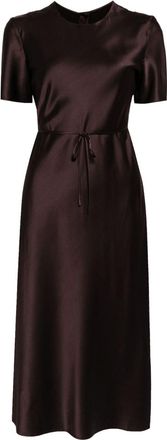 JNBY satin-finish midi dress - women - Viscose/Silk/Spandex/Elastane - S - Red