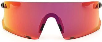 adidas Shield Sunglasses in Matte Black /Roviex Mirror at Nordstrom