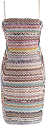 Missoni Multicoloured Lurex Zig Zag Mini Dress Size XS