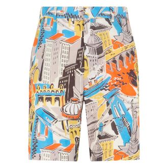 Moschino Casual Shorts, male, Multicolor, Size: M Colorful Summer Pants with Abstract Design