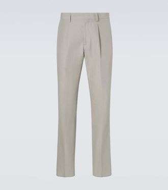 Lardini Linen, cotton, and silk chinos