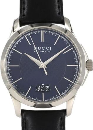 Gucci Pre-owned Watches, male, Blue, Size: ONE SIZE Pre-owned G-Timeless Stainless Steel Automatic
