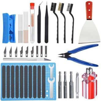 OEM Kit De Herramientas Para Impresora 3d De 36 Piezas, 3 En 1 Con Boquilla, Agujas, Pinzas, Raspador Y Tapete De Corte