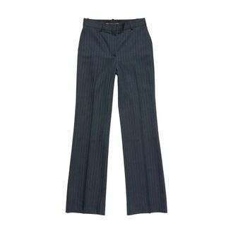 Acne Studios Wide Broeken - Dames - Wijde Broeken - Blauw - S - Wol - Broeken