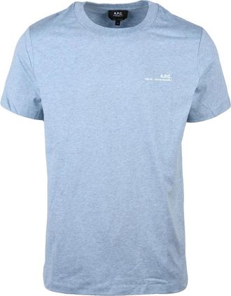 A.P.C. T-Shirt - Heren - T-shirts - Blauw - 2XL - Katoen - Tops