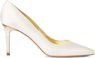 Freya Rose Chelsea heeled pumps - women - Calf Leather/Kid Leather/Calf Leather - 37 - White