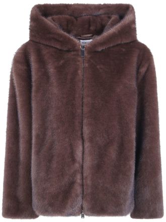 P.A.R.O.S.H. P. A.R. O.S. H. Jacket Hooded Fantasy Brown