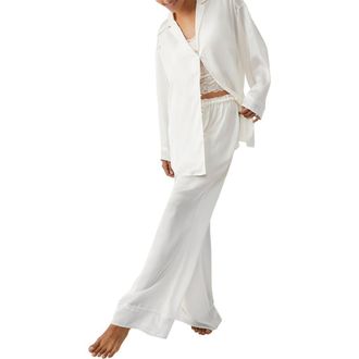 Free People Dreamy Days Pajamas in Ivory at Nordstrom Rack, Size Large