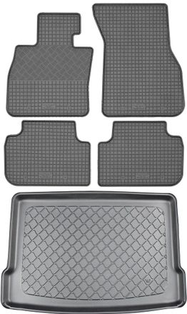 OEM Bmw Serie 1 F40 Hatchback (5 Puertas) Desde Septiembre De 2019. Juego De Alfombrillas De Goma Para Coche + Alfombrilla Para Maletero
