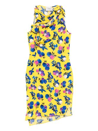 Coperni asymmetric mini dress - women - Viscose/Elastane - M - Yellow