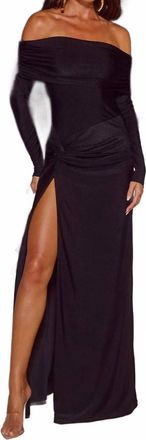 Runaway The Label Abbie Off The Shoulder Dress In Black