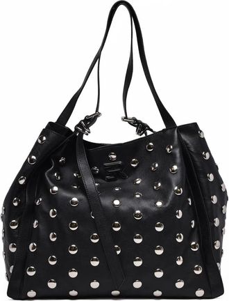Ermanno Scervino Vera Studded Shoulder Bag With Magnetic And Zip Closure