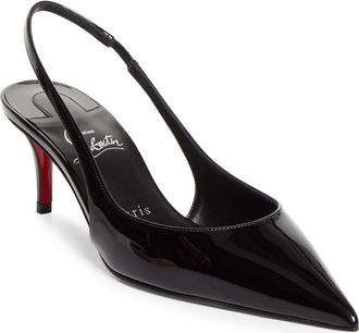 Christian Louboutin Miss Z Pointed Toe Slingback Pump in Black at Nordstrom, Size 10.5Us