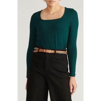 Universal Standard Valentine Liquid Jersey Top in Forest Green at Nordstrom, Size Xl