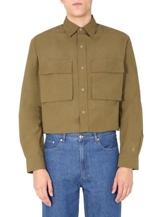 Kenzo Olive Solid Overshirt