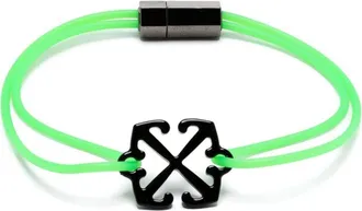 Off-white Arrows-charm bracelet - men - Rubber/Thermoplastic Polyurethane (TPU) - L - Green