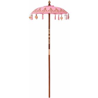 vidaXL Vidaxl - Parasol Balin&eacute;s Rosa (90-100) X 260 Cm Algod&oacute;n Y Madera Maciza