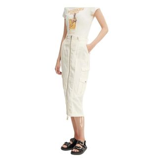 Guess Dames, Rokken, Beige, Maat: W30 Linnen