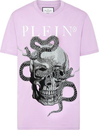 Philipp Plein Heren, Tops, Paars, Maat: 3XL Katoen