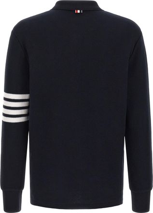 Thom Browne Mens Blue Cotton Polo Shirt