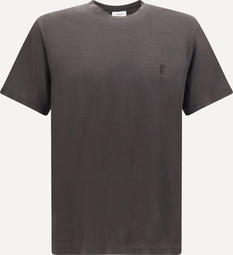 Saint Laurent T-shirt Cassandre in seta e cotone Man XL