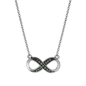 LuvMyJewelry Infinite Devotion 0.08 Ct Diamond Necklace in 925 Sterling Silver