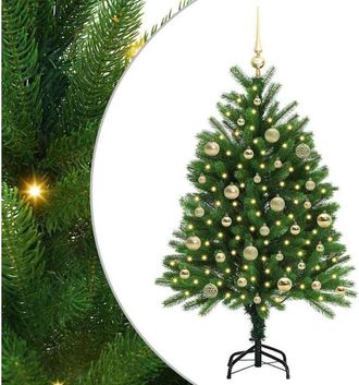 vidaXL Árbol de Navidad con 150 LED con soporte Verde 120 cm PE vidaXL