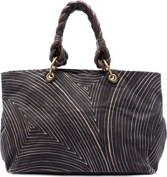 Bottega Veneta Pre-owned Bottega Veneta Printed Canvas Cabat Tote Ladies 190252 VEH01 2270