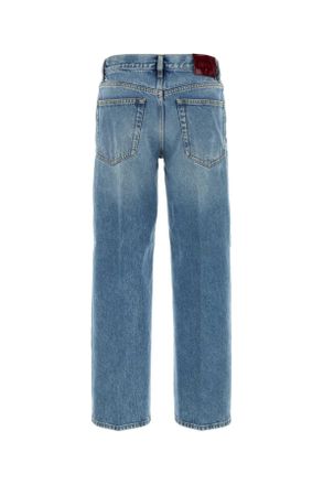 Gucci Womens Denim Jeans Lightblue Exterior: Cotton