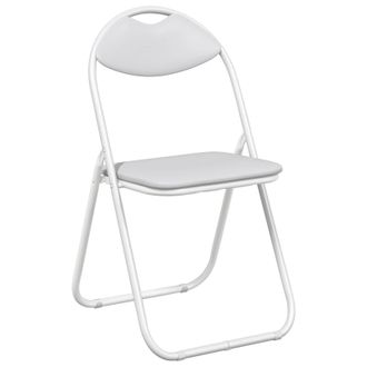 vidaXL Silla Plegable 8 Uds. Cuero Sint&eacute;tico 48 X 43,5 X 81 Cm Vidaxl