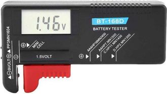 OEM Comprobador De Voltaje De Bater&iacute;as, Comprobador De Voltaje Universal Digital Lcd Para Bater&iacute;as Aa/aaa/c/d/9v/1.5v Tipo Bot&oacute;n Bt-168d