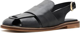 Free People Libby Fisher Flats Womens Sandals Black : EU 39.5 (US Womens 9.5) M, Leather