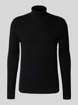 Selected Regular Fit Rollkragenpullover aus reiner Baumwolle Modell DANE in Black, Größe L